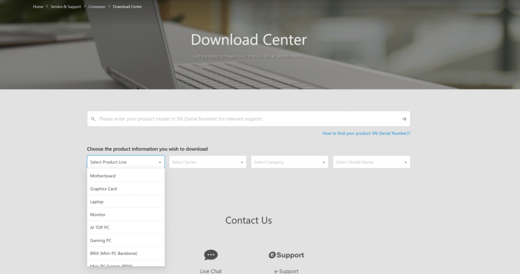 Gigabyte Download Center