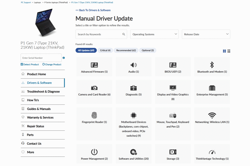 Lenovo Driver List